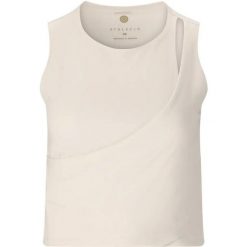 Damski tank top Athlecia Aisari. Szare topy damskie Athlecia, bez wzorów, sportowe, bez kołnierzyka, bez ramiączek. Za 129.50 zł.