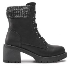 Trzewiki Clara Barson. Czarne botki damskie Clara Barson, bez wzorów, bez obcasa, na słupku, bez zapięcia. Za 129.99 zł.