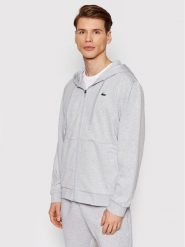Lacoste Bluza SH9676 Szary Regular Fit. Szare bluzy męskie Lacoste, m, bez wzorów, z syntetyku, bez ramiączek, bez kaptura. Za 309.99 zł.