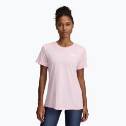 Koszulka treningowa damska Under Armour Tech C-Twist. Czerwone bluzki damskie Under Armour, xl, bez wzorów, sportowe, bez kołnierzyka, bez ramiączek. Za 89.99 zł.