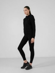 4F Legginsy dzianinowe damskie - czarne XS. Czarne legginsy damskie 4F, bez wzorów, z dzianiny. W wyprzedaży za 79.99 zł.