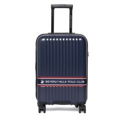 Walizka kabinowa Beverly Hills Polo Club. Niebieskie walizki damskie Beverly Hills Polo Club, bez wzorów. Za 299.99 zł.