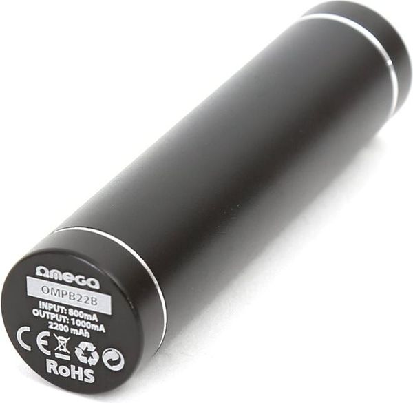 Powerbank Omega 2200mAh Czarny. Czarne powerbanki OMEGA. Za 47.00 zł.