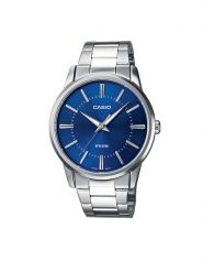 Casio Zegarek MTP-1303PD-2AVEG Srebrny. Szare zegarki męskie Casio, bez wzorów, srebrne. Za 269.99 zł.