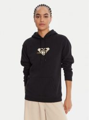 Roxy Bluza ERJFT05028 Czarny Regular Fit. Czarne bluzy damskie Roxy, l, bez wzorów, z bawełny, bez ramiączek, bez kaptura. Za 209.99 zł.