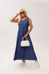 Sukienka denimowa Tessa MAXI – lekko taliowana, z kieszeniami OVERSIZE PLUS SIZE XXL WIOSNA LATO. Sukienki damskie Moda Size Plus Iwanek, do pracy, na lato, plus size, bez wzorów, z poliesteru, biznesowe, bez kołnierzyka, plus size, bez ramiączek, maxi, dopasowane. Za 329.90 zł.