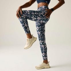 Damskie wpływowe legginsy. Niebieskie legginsy damskie Dare 2B, bez wzorów, z materiału. Za 343.35 zł.