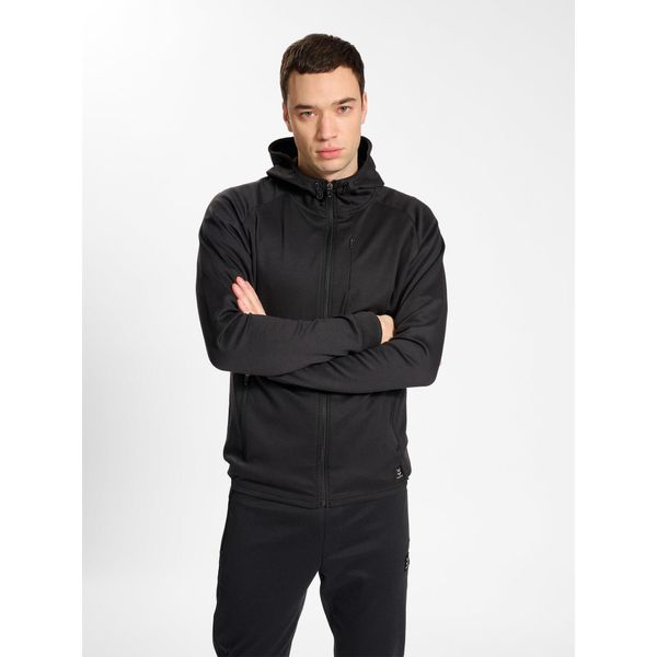 Bluza z kapturem i zamkiem błyskawicznym Hummel MT Interval. Czarne bluzy męskie Hummel, m, bez wzorów, z kapturem. Za 167.00 zł.