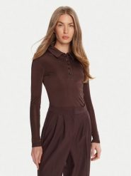 HUGO Bluzka Darosevil 50543100 Brązowy Regular Fit. Brązowe bluzki damskie Hugo, s, bez wzorów, z wiskozy, bez kołnierzyka, bez ramiączek. Za 399.99 zł.