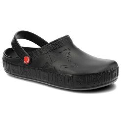 Czarne Klapki Big Star Męskie Wodoodporne Buty. Czarne klapki męskie BIG STAR, z aplikacjami, ze skóry, bez zapięcia. Za 79.99 zł.