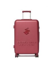 Beverly Hills Polo Club Walizka średnia CEO-BHPC-M-004-08-BURGUNDY Bordowy. Czerwone walizki męskie Beverly Hills Polo Club, bez wzorów, z tworzywa sztucznego, średnie. Za 359.99 zł.