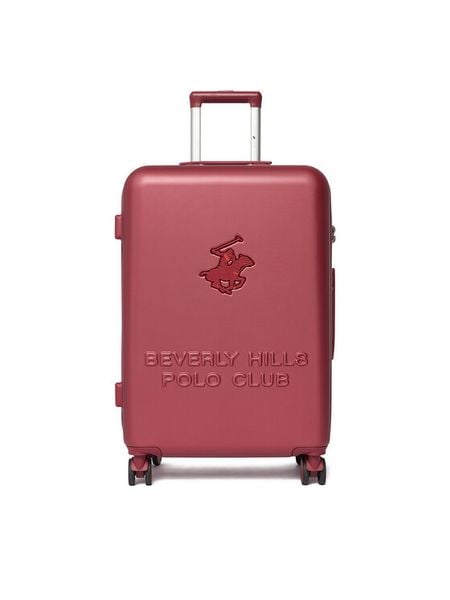 Beverly Hills Polo Club Walizka średnia CEO-BHPC-M-004-08-BURGUNDY Bordowy. Czerwone walizki męskie Beverly Hills Polo Club, bez wzorów, z tworzywa sztucznego, średnie. Za 359.99 zł.