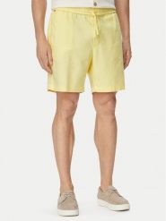 Tommy Hilfiger Szorty materiałowe Dover MW0MW44353 Żółty jasny Regular Fit. Żółte szorty męskie Tommy Hilfiger, bez wzorów, ze lnu. Za 409.99 zł.