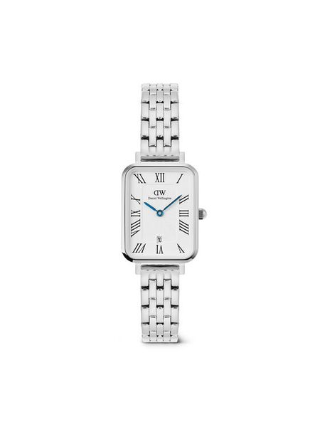 Daniel Wellington Zegarek Quadro DW00100864 Srebrny. Szare, analogowe zegarki damskie Daniel Wellington, srebrne. Za 829.99 zł.