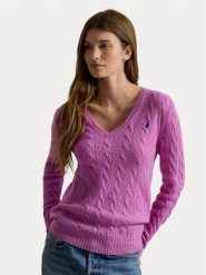 Polo Ralph Lauren Sweter 211971866504 Różowy Slim Fit. Czerwone swetry nierozpinane damskie Polo Ralph Lauren, l, bez wzorów, z wełny, bez kołnierzyka, bez ramiączek. Za 1,199.00 zł.