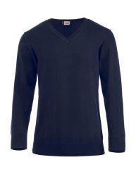 Clique sweter z dekoltem V Aston 100% bawełny wykończenie silikonowe – dark navy. Niebieskie swetry męskie CLIQUE, l, bez wzorów, z bawełny, bez kołnierzyka, bez ramiączek. Za 233.95 zł.