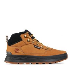 Trzewiki Timberland. Brązowe botki męskie Timberland, bez wzorów, bez obcasa, bez zapięcia. Za 639.99 zł.