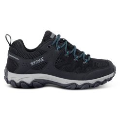Buty damskie trekkingowe niskie z membraną Edgepoint IV. Czarne obuwie trekkingowe damskie Regatta, z syntetyku, bez zapięcia. W wyprzedaży za 199.99 zł.