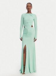 Just Cavalli Sukienka wieczorowa 80PAO922 J0253 Zielony Slim Fit. Zielone sukienki damskie Just Cavalli, bez wzorów, z syntetyku, wizytowe, bez kołnierzyka, bez ramiączek. Za 2,032.99 zł.