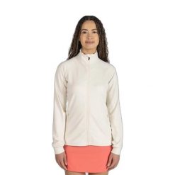Damska bluza dresowa zapinana na zamek Rossignol. Białe bluzy damskie Rossignol, l, bez wzorów, z dresówki, klasyczne, bez ramiączek, bez kaptura. Za 429.55 zł.