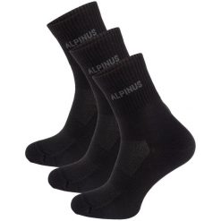 Skarpety Alpinus Zadar 3 pary Coolmax. Czarne skarpetki damskie Alpinus, bez wzorów. Za 59.99 zł.