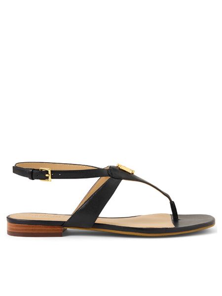 LAUREN RALPH LAUREN Sandały Everley 802959145001 Czarny. Czarne sandały damskie Lauren Ralph Lauren, bez wzorów, ze skóry, bez obcasa, na płaskiej podeszwie, bez zapięcia. Za 399.99 zł.