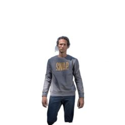 Sweter z logo Snap Climbing. Szare swetry męskie SNAP CLIMBING, s, bez wzorów, z bawełny, bez kołnierzyka, bez ramiączek. Za 248.50 zł.