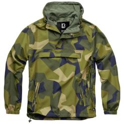 Kurtka przeciwwiatrowa Brandit M90 Camo. Niebieskie kurtki męskie Brandit, m, bez wzorów, z poliesteru, bez kaptura. Za 222.40 zł.