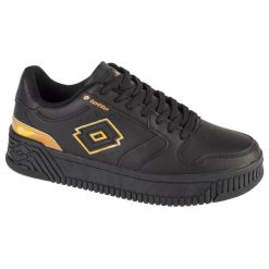 Buty damskie sportowe klasyczne SCOPI GC. Czarne obuwie sportowe damskie Lotto, bez wzorów, bez zapięcia, trekkingowe. Za 119.99 zł.