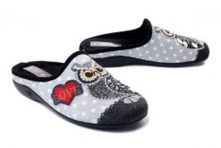 SANITAL FLEX Z25677 black, kapcie/klapki damskie. Szare klapki damskie Sanital-Flex, bez wzorów, bez obcasa, bez zapięcia. Za 134.90 zł.