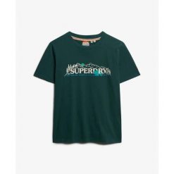 Koszulka damska Superdry Supply Co. Zielone bluzki damskie Superdry, bez wzorów, eleganckie, bez kołnierzyka, bez ramiączek. W wyprzedaży za 143.20 zł.