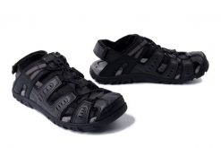 GEOX U S.STRADA C U4524C 000ME C9999 black, sandały męskie. Czarne sandały męskie Geox, na lato, bez wzorów, bez zapięcia. Za 359.90 zł.