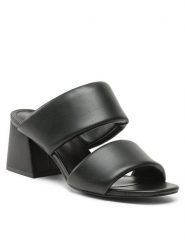 Steve Madden Klapki Delani SM11002402-001 Czarny. Czarne klapki damskie Steve Madden, bez wzorów, ze skóry, bez obcasa, bez zapięcia. Za 269.99 zł.