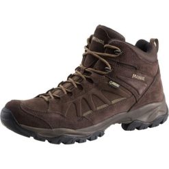 Buty trekkingowe męskie Nebraska Mid z membraną Gore - Tex. Brązowe trekkingi męskie MEINDL, z gore-texu, bez zapięcia. Za 848.75 zł.