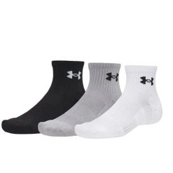 Unisex skarpetki Under Armour UA Performance Cotton 3p Qtr. Szare skarpety męskie Under Armour, bez wzorów, z bawełny. Za 83.00 zł.