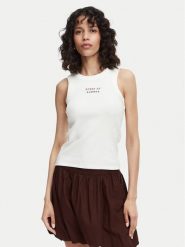 Vero Moda Top Nira 10341982 Biały Slim Fit. Białe topy damskie Vero Moda, s, bez wzorów, z bawełny, bez kołnierzyka, bez ramiączek. Za 75.99 zł.