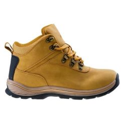 Buty Elbrus Wadi Mid Teen 92800280455 żółte. Żółte obuwie trekkingowe damskie z gumy, bez zapięcia. Za 233.35 zł.