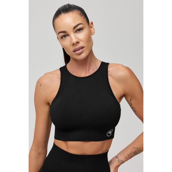 Stanik sportowy fitness seamless Rough Radical Linea Sports Bra. Czarne bielizna sportowa damska ROUGH RADICAL, m, bez wzorów. W wyprzedaży za 111.92 zł.