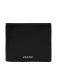 Calvin Klein Portfel Raised Ew Bill Fold W/ Coin LV04D1163G Czarny. Czarne portfele męskie Calvin Klein, bez wzorów, ze skóry. Za 329.99 zł.
