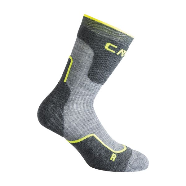 Skarpety trekkingowe z wełną Trekking Sock Mid. Czarne skarpetki damskie CMP, bez wzorów, z elastanu. Za 49.90 zł.