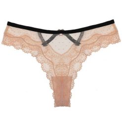 Majtki koronkowe z wycięciem na co dzień BarbaraAnne. Brązowe majtki damskie Intica, z koronki. Za 69.00 zł.