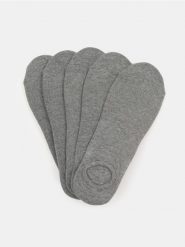 Skarpetki stopki 5 pack - szary. Szare skarpety męskie Sinsay, bez wzorów. Za 13.99 zł.