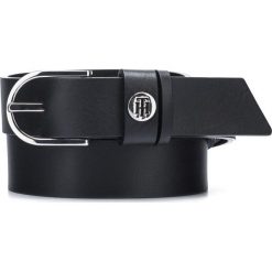 Tommy Hilfiger Corporate Pasek Czarny. Czarne paski damskie Tommy Hilfiger, bez wzorów, z materiału. Za 175.95 zł.