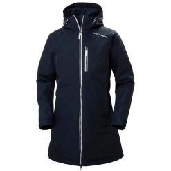 Damska kurtka wodoodporna Helly Hansen long belfast winter. Niebieskie kurtki sportowe damskie Helly Hansen, na zimę, m, bez wzorów, z materiału, bez ramiączek, bez kaptura, trekkingowe. Za 808.15 zł.
