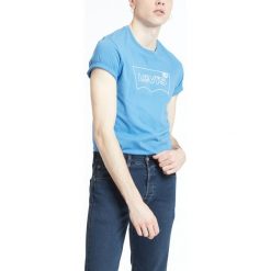 Levi's Koszulka Niebieski. Niebieskie t-shirty męskie Levi's®, s, bez wzorów, z bawełny, bez kołnierzyka, bez ramiączek. Za 137.95 zł.