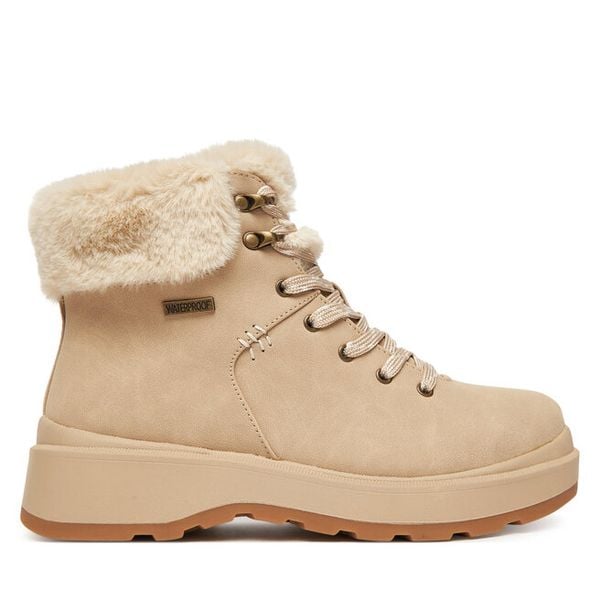 Trzewiki Skechers. Brązowe botki damskie Skechers, bez wzorów, bez obcasa, na płaskiej podeszwie, bez zapięcia. Za 339.99 zł.