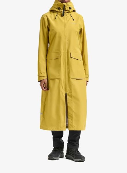 Płaszcz damski Didriksons Nadja Parka Long 4. Żółte parki damskie Didriksons, m, bez wzorów, bez kaptura. Za 958.35 zł.