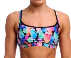 Strój dwuczęściowy Funkita Sports Top Tickle Torture - góra od bikini. Brązowe stroje kąpielowe damskie Funkita, s, bez wzorów, z elastanu. Za 139.00 zł.