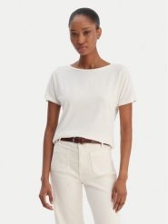 Marella T-Shirt Fervida 2615971021 Écru Regular Fit. T-shirty damskie Marella, l, bez wzorów, z wiskozy, bez kołnierzyka, bez ramiączek. Za 219.99 zł.