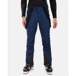 Męskie spodnie narciarskie softshell Kilpi RHEA-M. Niebieskie spodnie sportowe męskie Kilpi, m, bez wzorów, z softshellu, narciarskie. Za 628.61 zł.